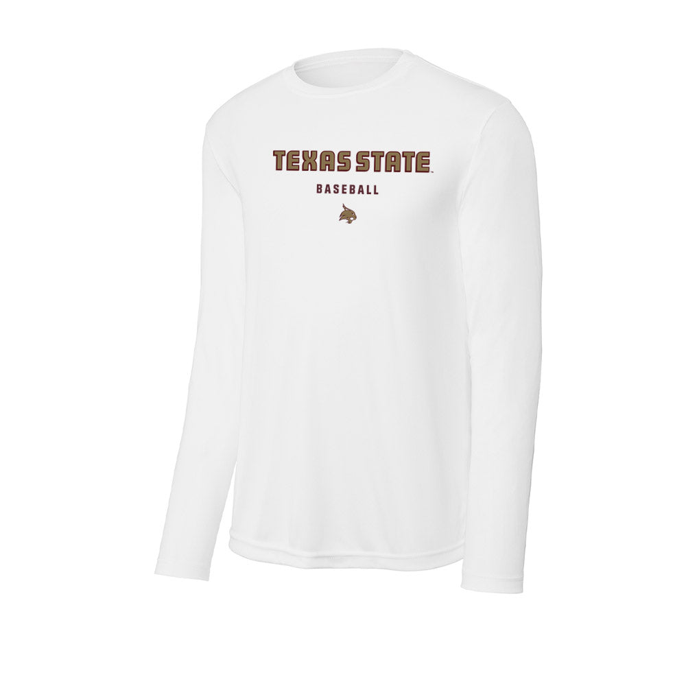 Texas State - NCAA Baseball : Cayden Byrd - Activewear Long Sleeve T-Shirt-0