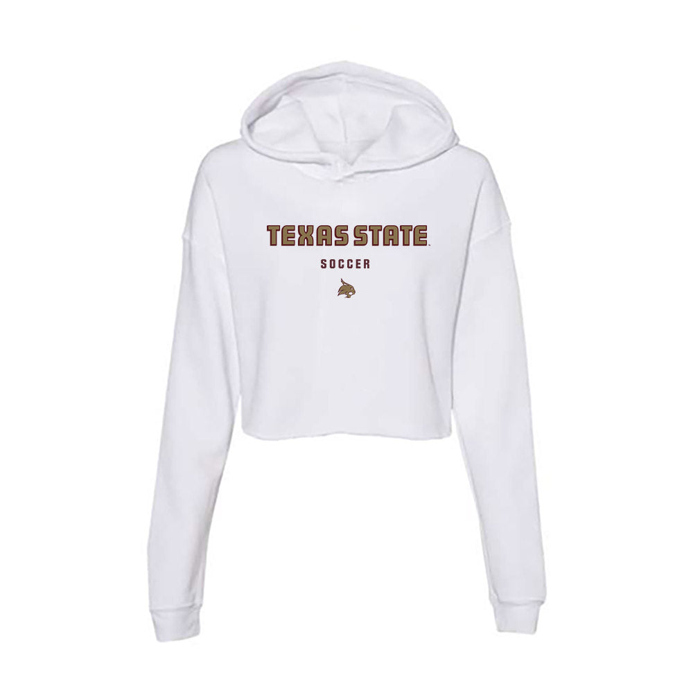 Texas State - NCAA Women's Soccer : Kaylie Smith - Women's Crop Fleece Hoodie-0