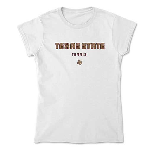 Texas State - NCAA Women's Tennis : Kinley VanPelt - Soft Style Women’s T-Shirt-0