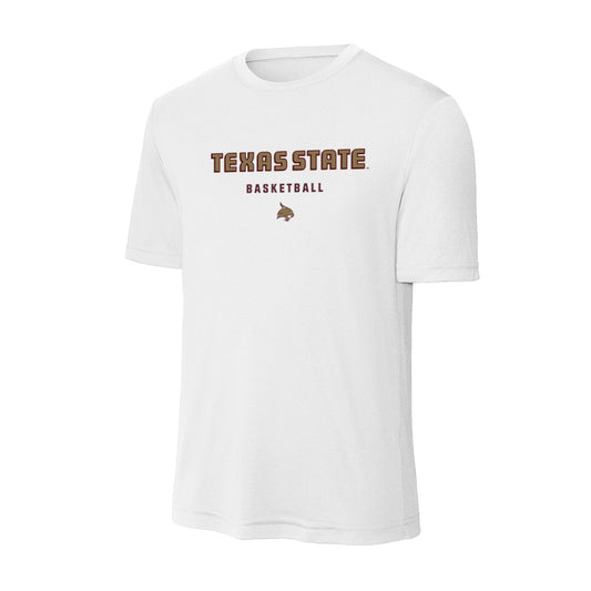Texas State - NCAA Women's Basketball : Myla Harbor - Activewear T-Shirt-0