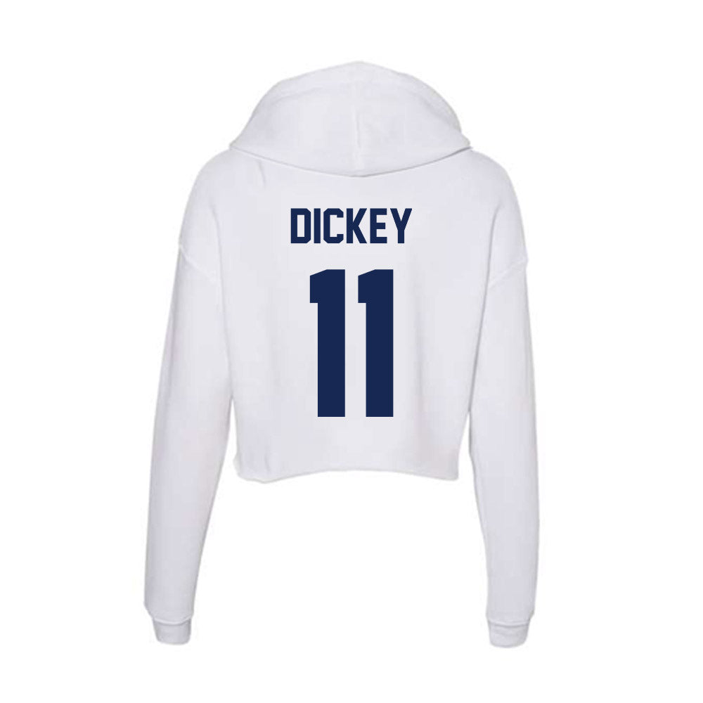 Dayton - NCAA Men's Basketball : Evan Dickey - Women's Crop Fleece Hoodie-1