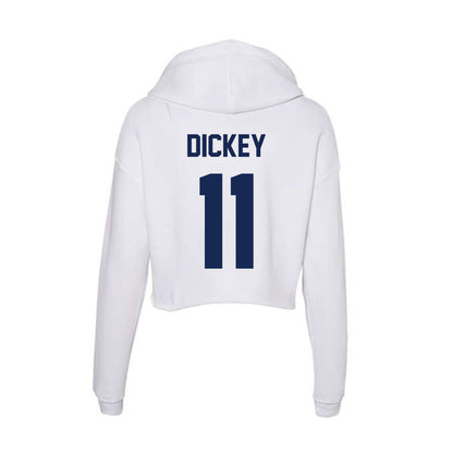 Dayton - NCAA Men's Basketball : Evan Dickey - Women's Crop Fleece Hoodie-1