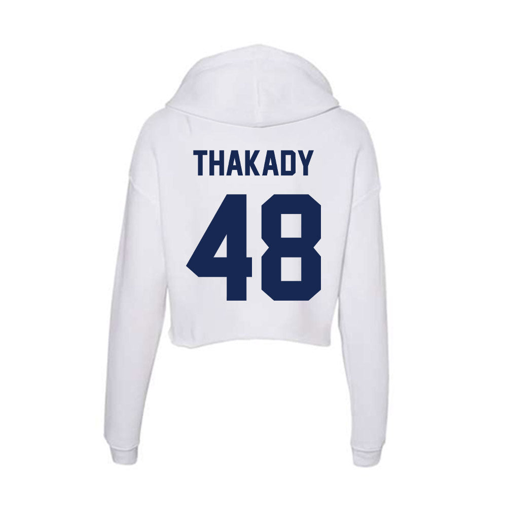 Dayton - NCAA Football : Tommy Thakady - Women's Crop Fleece Hooded Sweatshirt-1