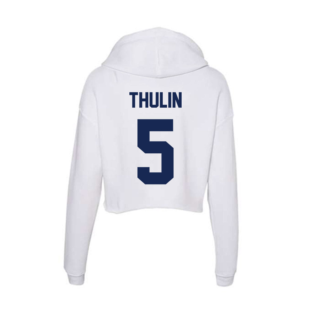 Dayton - NCAA Football : Ethan Thulin - Women's Crop Fleece Hoodie-1