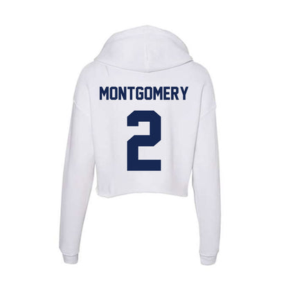 Dayton - NCAA Men's Basketball : De'Shayne Montgomery - Women's Crop Fleece Hooded Sweatshirt-1