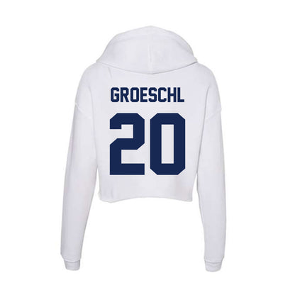 Dayton - NCAA Baseball : Ben Groeschl - Women's Crop Fleece Hoodie-1
