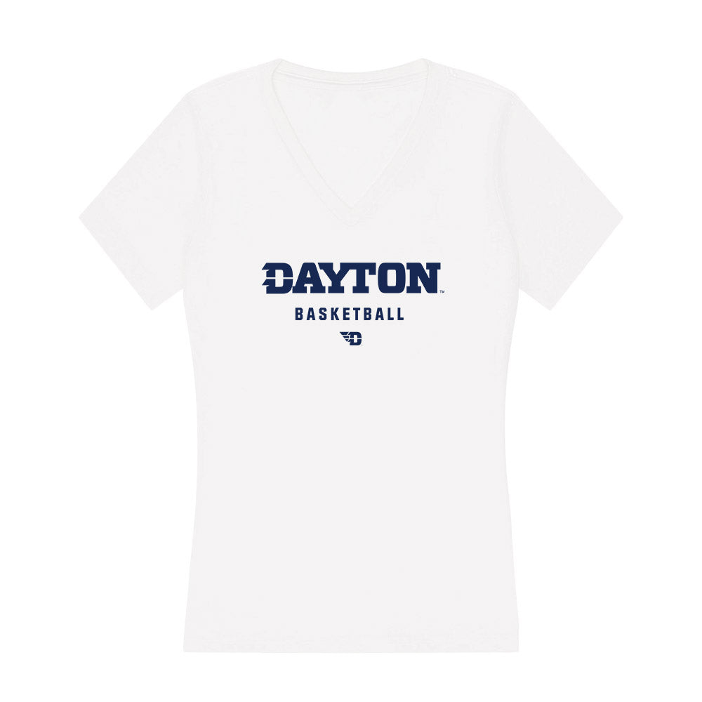 Dayton - NCAA Men's Basketball : Malcolm Thomas - Women's V-Neck T-Shirt-0
