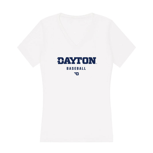 Dayton - NCAA Baseball : Lukasz Rondeau - Women's V-Neck T-Shirt-0