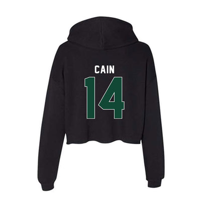 Ohio - NCAA Football : Marcus Cain - Classic Shersey Women's Crop Fleece Hooded Sweatshirt-1