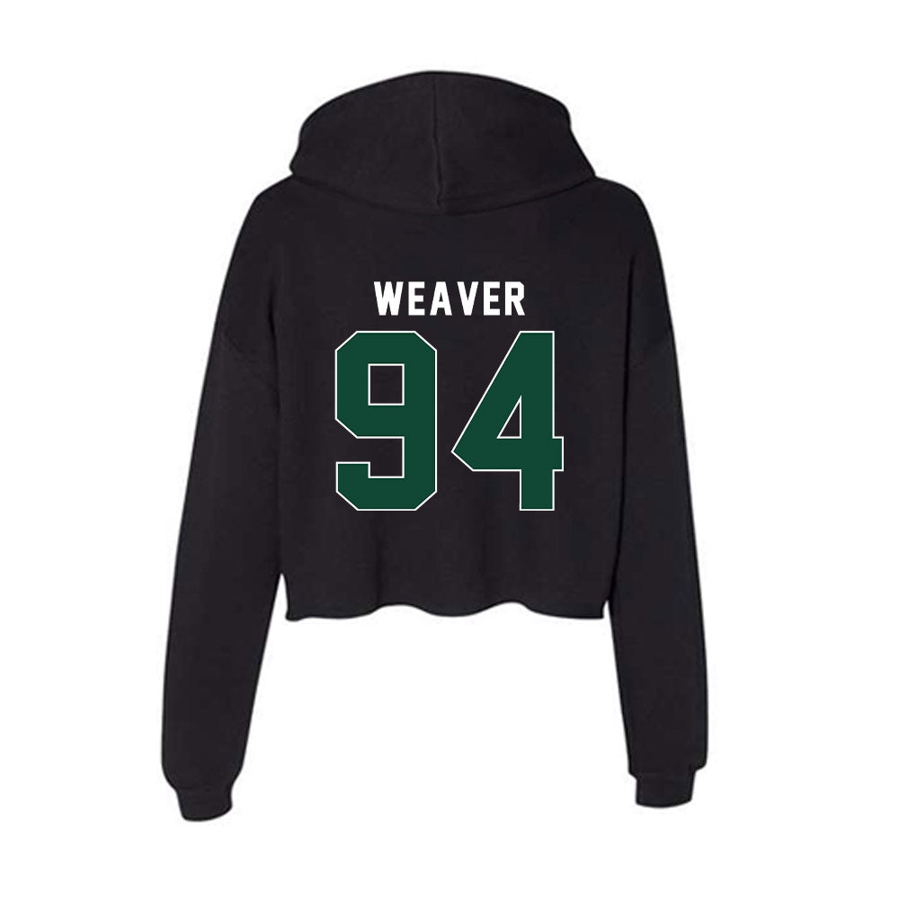 Ohio - NCAA Football : Bj Weaver - Classic Shersey Women's Crop Fleece Hooded Sweatshirt-1