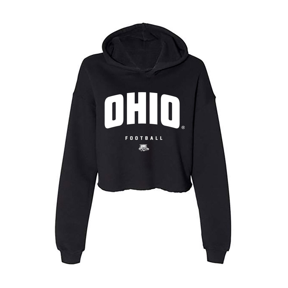 Ohio - NCAA Football : Marcus Cain - Classic Shersey Women's Crop Fleece Hooded Sweatshirt-0