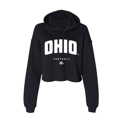 Ohio - NCAA Football : Marcus Cain - Classic Shersey Women's Crop Fleece Hooded Sweatshirt-0