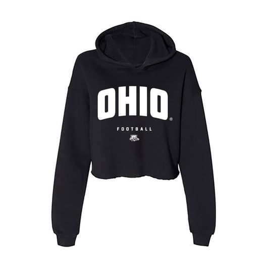 Ohio - NCAA Football : Marcus Cain - Classic Shersey Women's Crop Fleece Hooded Sweatshirt-0