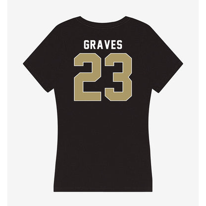 UNC Charlotte - NCAA Women's Basketball : McKenzie Graves - Women's V-Neck T-Shirt-1