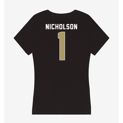 UNC Charlotte - NCAA Women's Basketball : Asianae Nicholson - Women's V-Neck T-Shirt-1