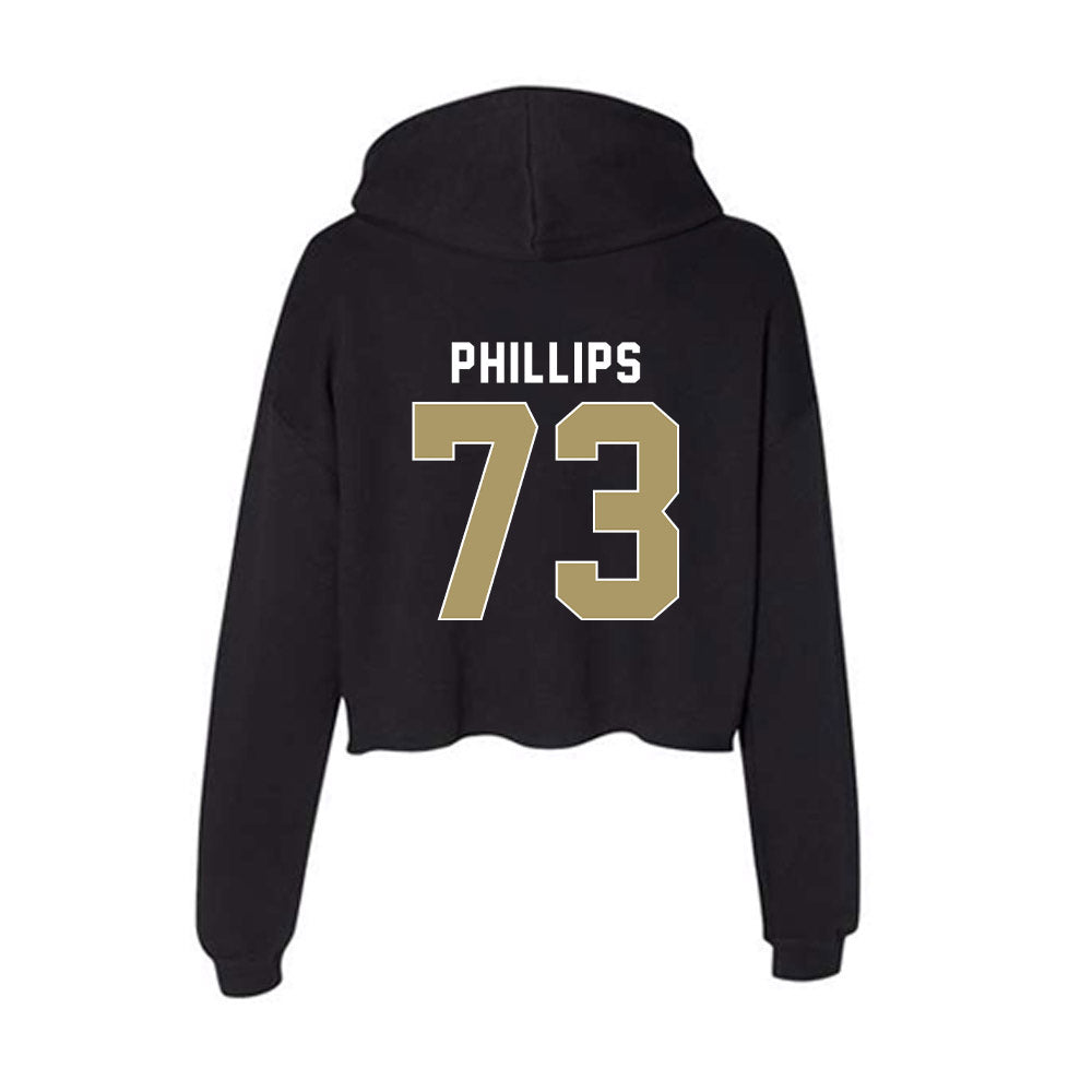 UNC Charlotte - NCAA Football : Daniel Phillips - Women's Crop Fleece Hooded Sweatshirt-1