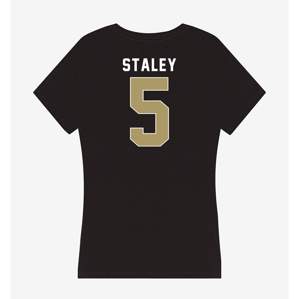 UNC Charlotte - NCAA Women's Basketball : Caitlin Staley - Women's V-Neck T-Shirt-1
