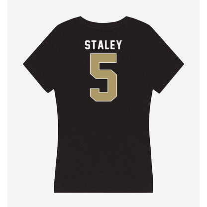 UNC Charlotte - NCAA Women's Basketball : Caitlin Staley - Women's V-Neck T-Shirt-1