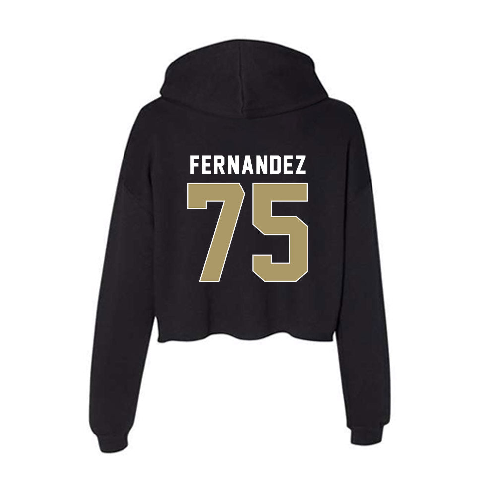 UNC Charlotte - NCAA Football : Kristos Fernandez - Women's Crop Fleece Hoodie-1