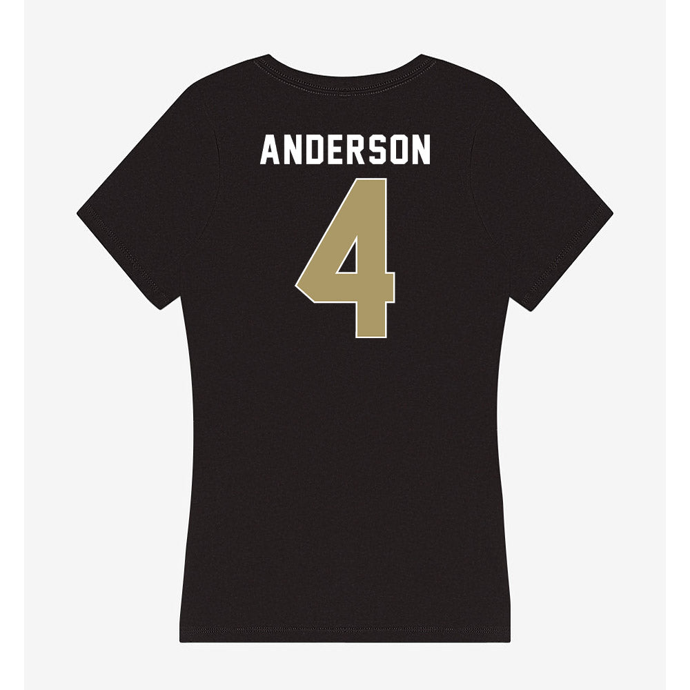 UNC Charlotte - NCAA Women's Basketball : Princess Anderson - Women's V-Neck T-Shirt-1