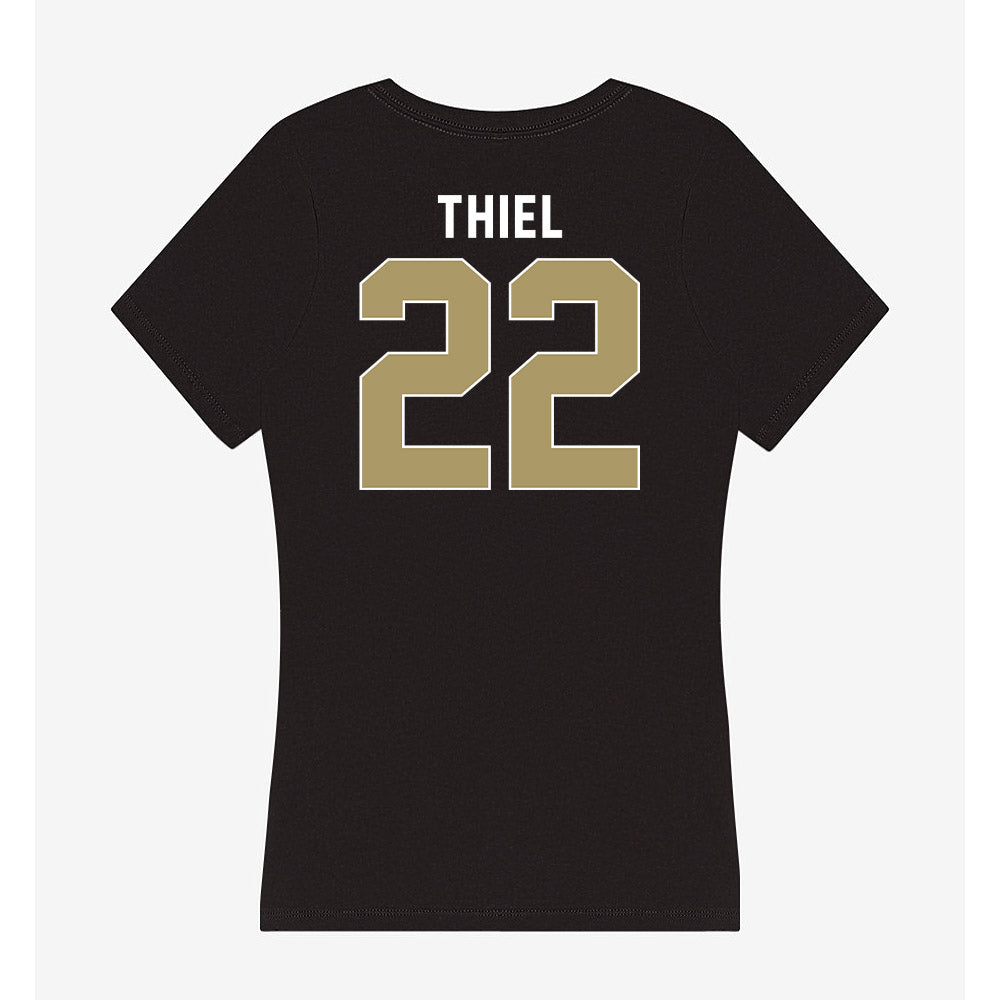 UNC Charlotte - NCAA Women's Basketball : Caroline Thiel - Women's V-Neck T-Shirt-1