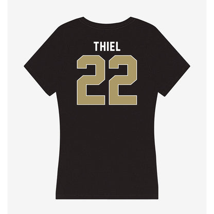 UNC Charlotte - NCAA Women's Basketball : Caroline Thiel - Women's V-Neck T-Shirt-1