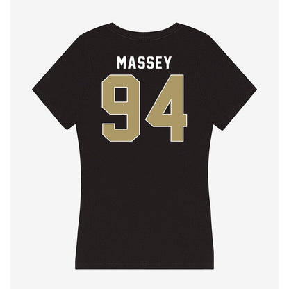 UNC Charlotte - NCAA Football : Takeo Massey - Women's V-Neck T-Shirt-1