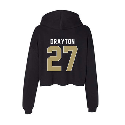 UNC Charlotte - NCAA Football : Malachi Drayton - Women's Crop Fleece Hooded Sweatshirt-1
