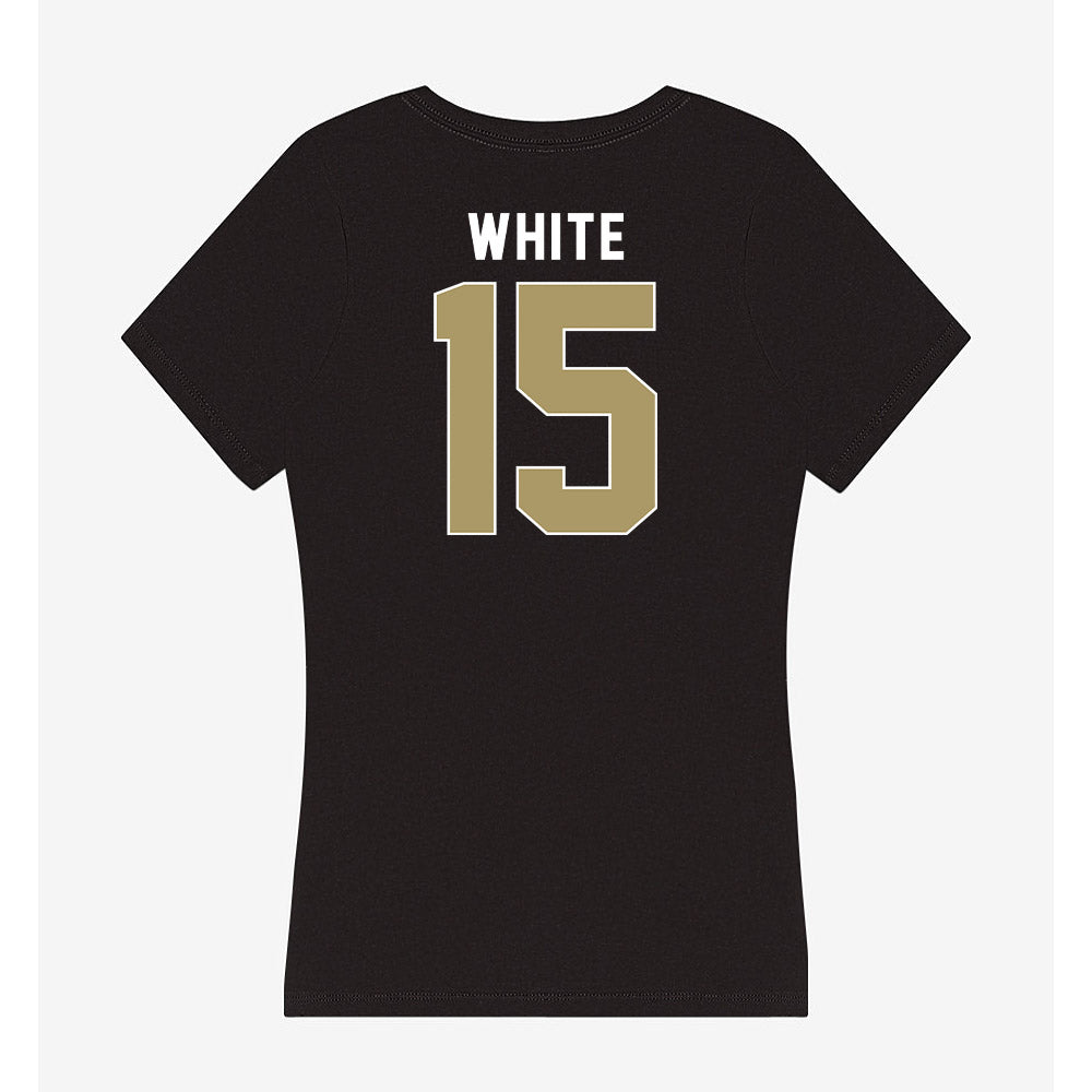 UNC Charlotte - NCAA Women's Basketball : Daphane White - Women's V-Neck T-Shirt-1