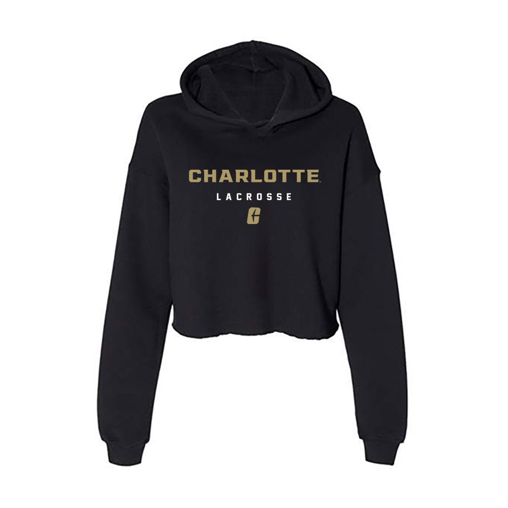 UNC Charlotte - NCAA Women's Lacrosse : Katie Ling - Women's Crop Fleece Hoodie-0