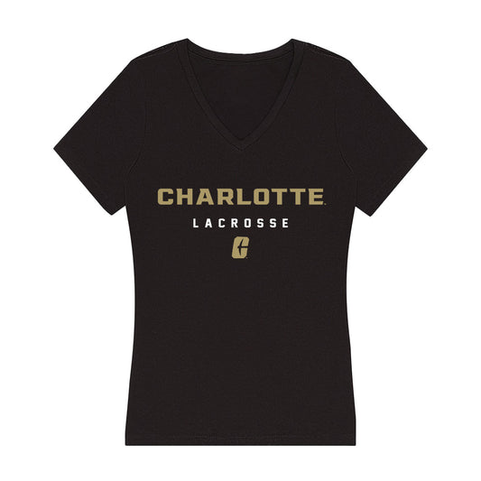 UNC Charlotte - NCAA Women's Lacrosse : Brenna Romanello - Women's V-Neck T-Shirt-0