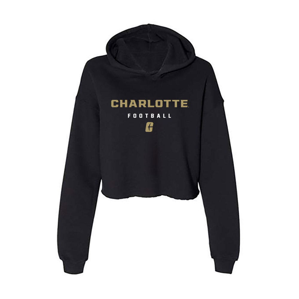UNC Charlotte - NCAA Football : Seth Franklin - Women's Crop Fleece Hooded Sweatshirt-0