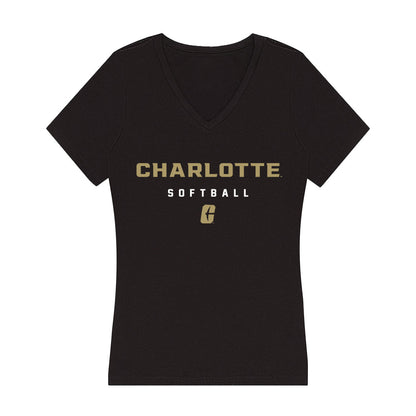 UNC Charlotte - NCAA Softball : Emma Tisdale - Women's V-Neck T-Shirt-0