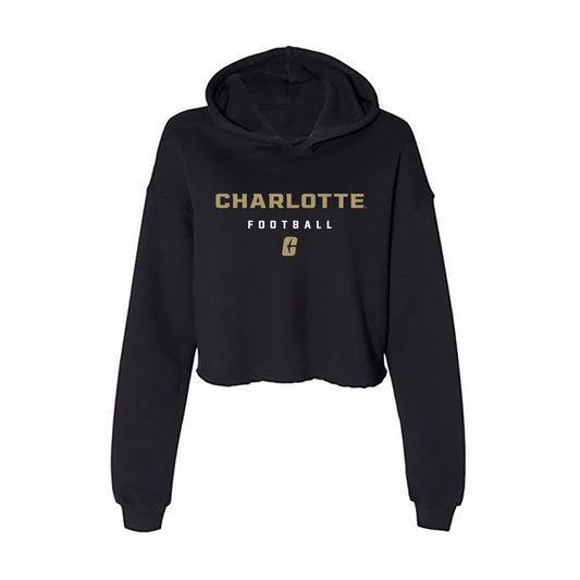 UNC Charlotte - NCAA Football : Mason McGill - Women's Crop Fleece Hooded Sweatshirt-0