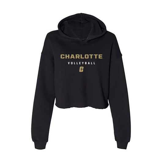 UNC Charlotte - NCAA Women's Volleyball : Kennedy Earls - Women's Crop Fleece Hooded Sweatshirt-0