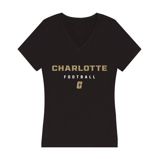UNC Charlotte - NCAA Football : Mo Clipper Jr - Women's V-Neck T-Shirt-0