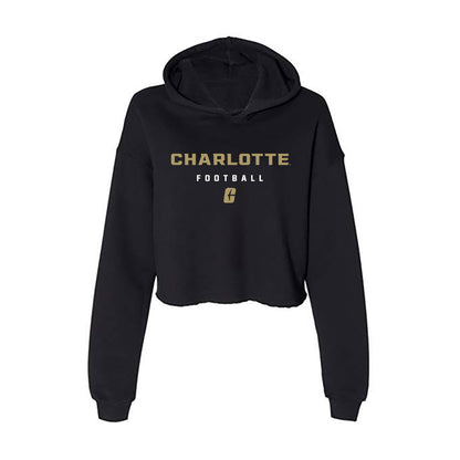 UNC Charlotte - NCAA Football : Daniel Phillips - Women's Crop Fleece Hooded Sweatshirt-0