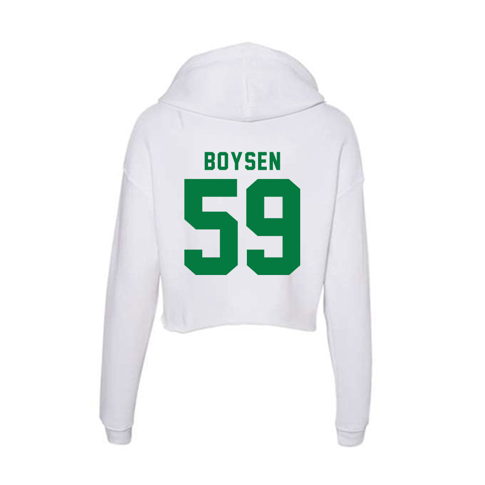 OKBU - NCAA Football : Robert Boysen - Classic Shersey Women's Crop Fleece Hooded Sweatshirt-1