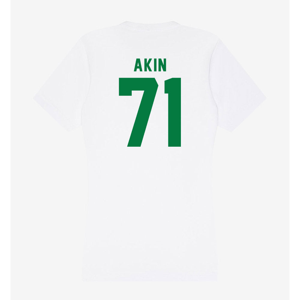 OKBU - NCAA Football : Owen Akin - Women's V-Neck T-Shirt-1