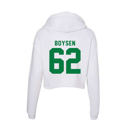 OKBU - NCAA Football : Robert Boysen - Women's Crop Fleece Hoodie-1