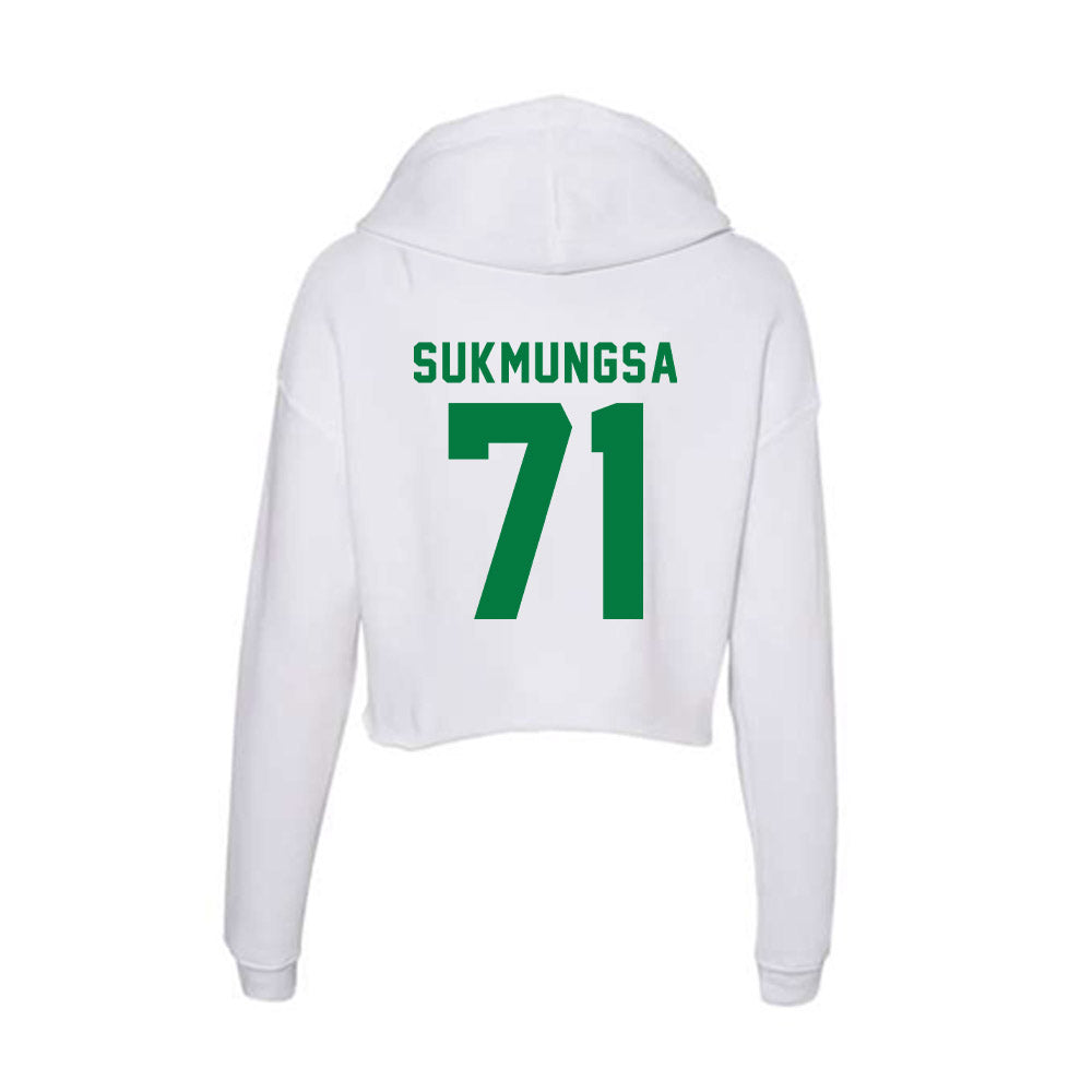 OKBU - NCAA Football : Andrew Sukmungsa - Classic Shersey Women's Crop Fleece Hooded Sweatshirt-1