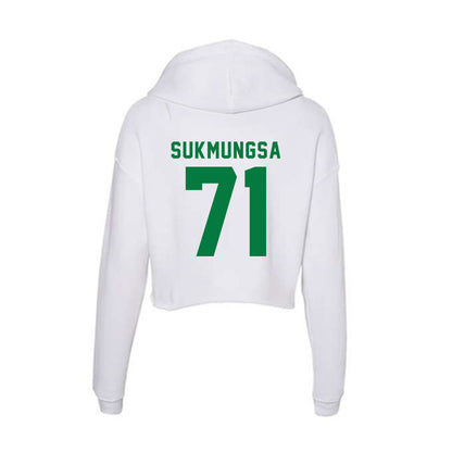 OKBU - NCAA Football : Andrew Sukmungsa - Classic Shersey Women's Crop Fleece Hooded Sweatshirt-1