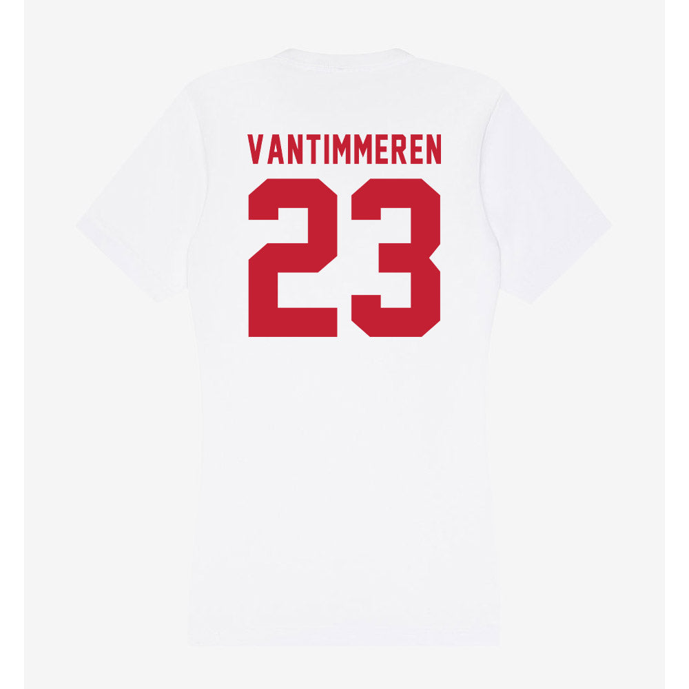 Miami of Ohio - NCAA Women's Basketball : Emily Vantimmeren - Women's V-Neck T-Shirt-1