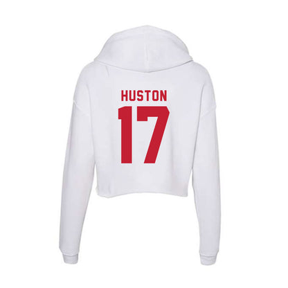 Miami of Ohio - NCAA Men's Ice Hockey : Cal Huston - Women's Crop Fleece Hooded Sweatshirt-1