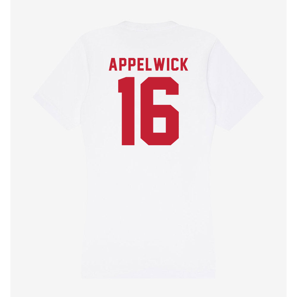 Miami of Ohio - NCAA Baseball : Evan Appelwick - Women's V-Neck T-Shirt-1