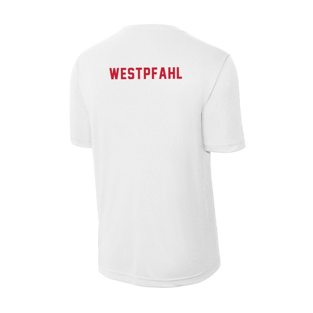 Miami of Ohio - NCAA Women's Synchronized Skating : Eve Westpfahl - Activewear T-Shirt-1