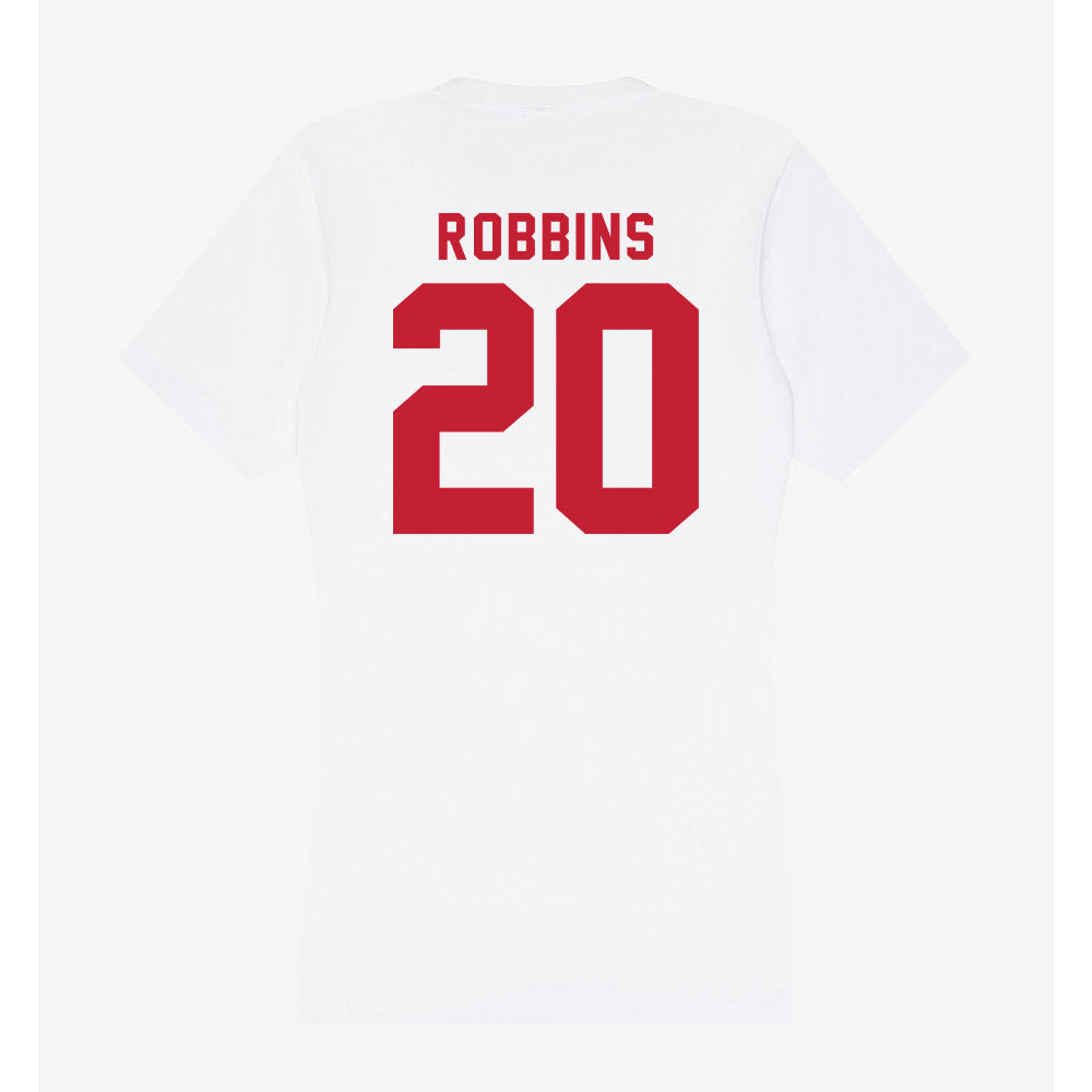Miami of Ohio - NCAA Men's Basketball : Tyler Robbins - Women's V-Neck T-Shirt-1