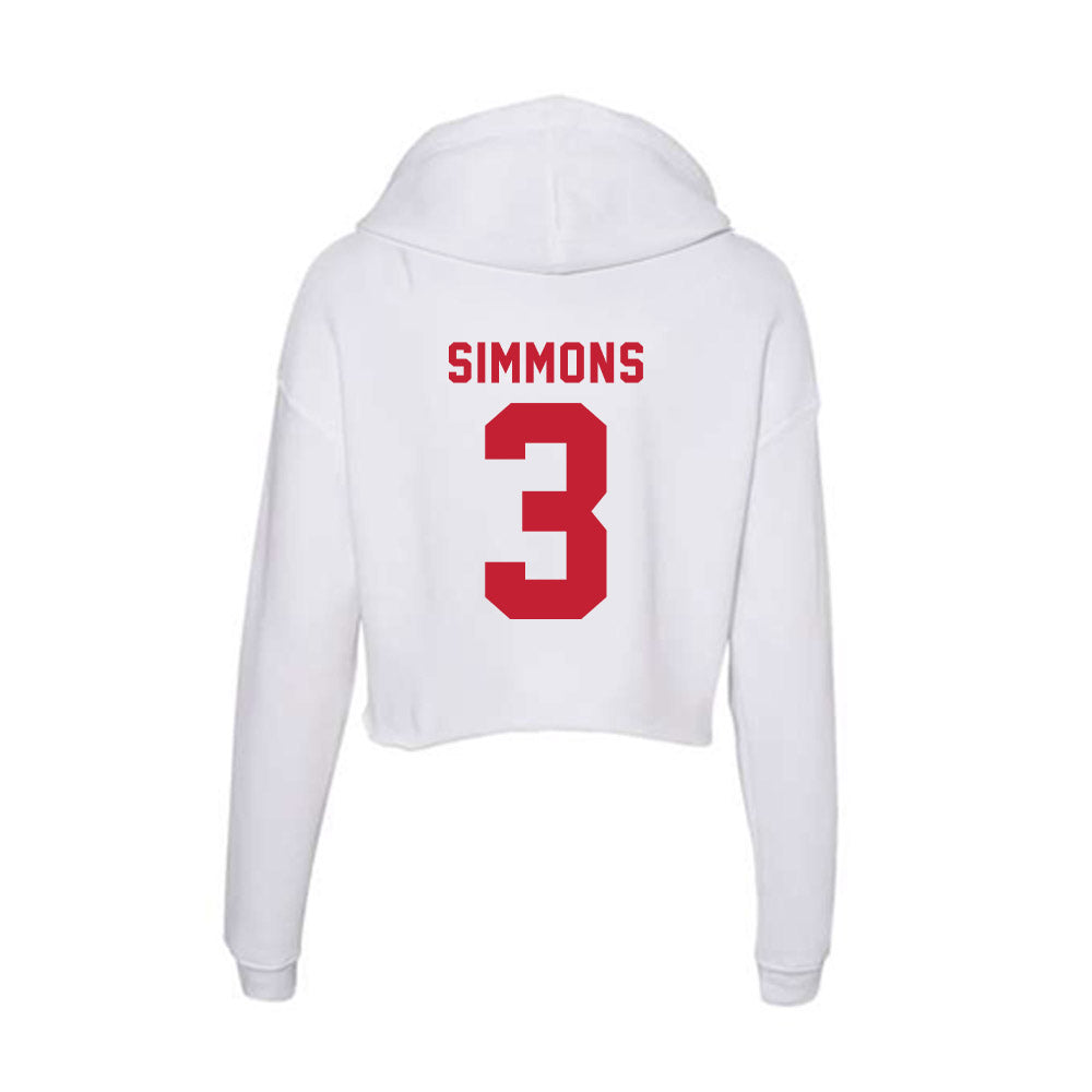 Miami of Ohio - NCAA Football : Quintin Simmons - Women's Crop Fleece Hoodie-1