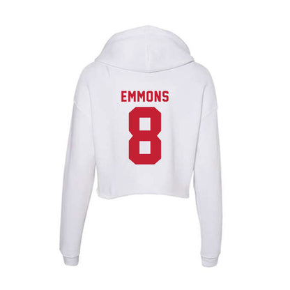 Miami of Ohio - NCAA Men's Ice Hockey : John Emmons - Women's Crop Fleece Hoodie-1