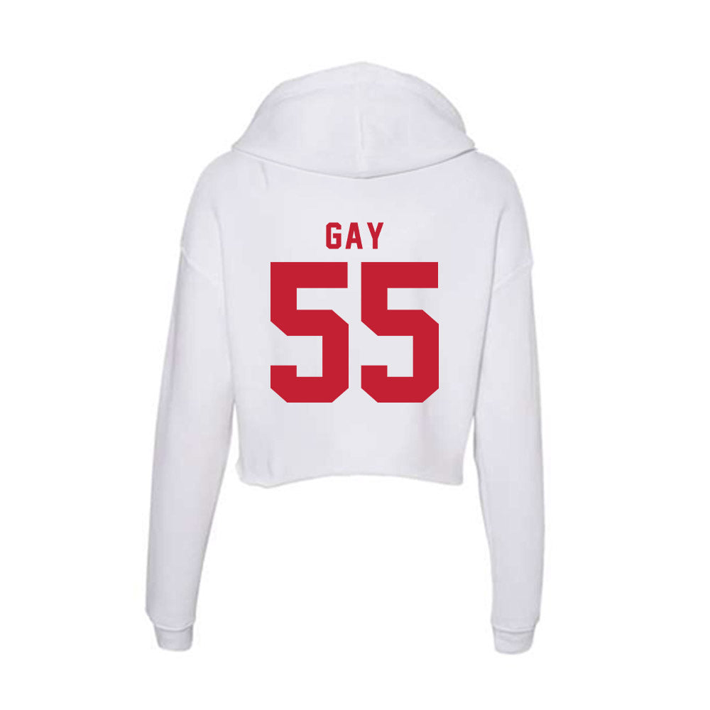 Miami of Ohio - NCAA Baseball : Alex Gay - Women's Crop Fleece Hoodie-1